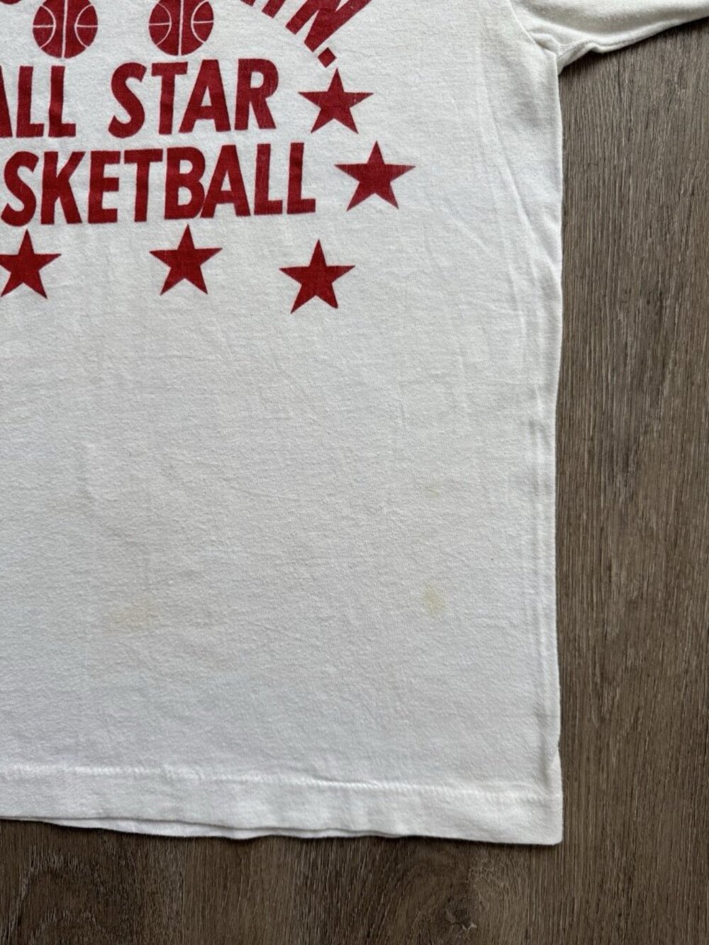 Rare True Vintage 80s Pocono Mountain All Star Basketball Ringer Screen Stars - Picture 6 of 12